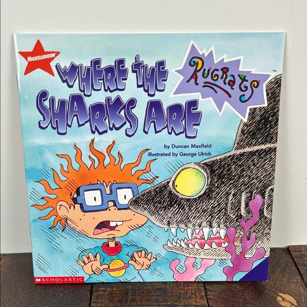 Nickelodeon Rugrats "Where the Sharks Are" Book Scholastic Duncan Maxfield 1998